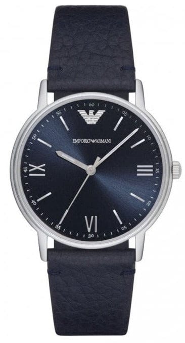 Buy Shop Emporio Armani Kappa Quartz Blue Dial Blue Leather Strap Watch For Women - AR11012 USA Online