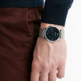 Buy Shop Emporio Armani Kappa Quartz Blue Dial Silver Steel Strap Watch For Men - AR80010 USA Online
