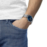Buy Shop Emporio Armani Kappa Quartz Blue Dial Silver Steel Strap Watch For Men - AR80010 USA Online