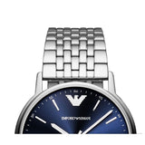 Buy Shop Emporio Armani Kappa Quartz Blue Dial Silver Steel Strap Watch For Men - AR80010 USA Online