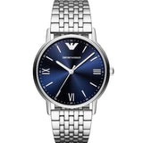 Buy Shop Emporio Armani Kappa Quartz Blue Dial Silver Steel Strap Watch For Men - AR80010 USA Online