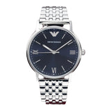 Buy Shop Emporio Armani Kappa Quartz Blue Dial Silver Steel Strap Watch For Men - AR80010 USA Online