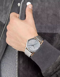 Buy Shop Emporio Armani Kappa Quartz Grey Dial Silver Mesh Bracelet Watch For Men - AR11068 USA Online