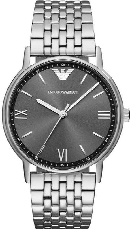 Buy Shop Emporio Armani Kappa Quartz Grey Dial Silver Mesh Bracelet Watch For Men - AR11068 USA Online