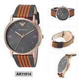 Buy Shop Emporio Armani Kappa Quartz Grey Dial Two Tone Nylon Strap Watch For Men - AR11014 USA Online
