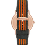 Buy Shop Emporio Armani Kappa Quartz Grey Dial Two Tone Nylon Strap Watch For Men - AR11014 USA Online
