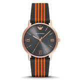 Buy Shop Emporio Armani Kappa Quartz Grey Dial Two Tone Nylon Strap Watch For Men - AR11014 USA Online