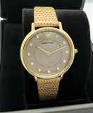 Buy Shop Emporio Armani Kappa Quartz Mother of Pearl Taupe Dial Brown Leather Strap Watch For Men - AR11151 USA Online