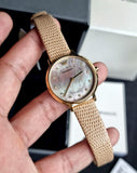 Buy Shop Emporio Armani Kappa Quartz Mother of Pearl Taupe Dial Brown Leather Strap Watch For Men - AR11151 USA Online