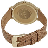 Buy Shop Emporio Armani Kappa Quartz Mother of Pearl Taupe Dial Brown Leather Strap Watch For Men - AR11151 USA Online