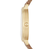 Buy Shop Emporio Armani Kappa Quartz Mother of Pearl Taupe Dial Brown Leather Strap Watch For Men - AR11151 USA Online