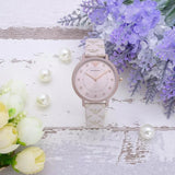 Buy Shop Emporio Armani Kappa Quartz Rose Gold Dial Pink Leather Strap Watch For Women - AR11010 USA Online