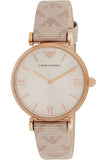 Buy Shop Emporio Armani Kappa Quartz Rose Gold Dial Pink Leather Strap Watch For Women - AR11010 USA Online