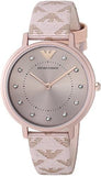 Buy Shop Emporio Armani Kappa Quartz Rose Gold Dial Pink Leather Strap Watch For Women - AR11010 USA Online