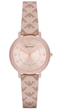 Buy Shop Emporio Armani Kappa Quartz Rose Gold Dial Pink Leather Strap Watch For Women - AR11010 USA Online