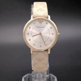 Buy Shop Emporio Armani Kappa Quartz Silver Dial Beige Leather Strap Watch For Women - AR11042 USA Online