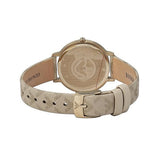 Buy Shop Emporio Armani Kappa Quartz Silver Dial Beige Leather Strap Watch For Women - AR11042 USA Online