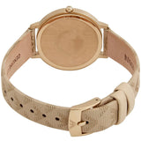 Buy Shop Emporio Armani Kappa Quartz Silver Dial Beige Leather Strap Watch For Women - AR11042 USA Online