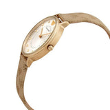 Buy Shop Emporio Armani Kappa Quartz Silver Dial Beige Leather Strap Watch For Women - AR11042 USA Online