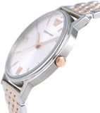 Buy Shop Emporio Armani Kappa Quartz Silver Dial Two Tone Mesh Bracelet Watch For Men - AR11093 USA Online