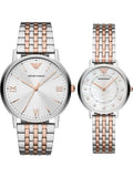 Buy Shop Emporio Armani Kappa Quartz Silver Dial Two Tone Mesh Bracelet Watch For Men - AR11093 USA Online