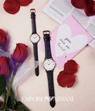 Buy Shop Emporio Armani Kappa Quartz White Dial Black Leather Strap Watch For Men - AR80015 USA Online