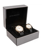 Buy Shop Emporio Armani Kappa Quartz White Dial Black Leather Strap Watch For Men - AR80015 USA Online