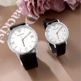 Buy Shop Emporio Armani Kappa Quartz White Dial Black Leather Strap Watch For Men - AR80015 USA Online