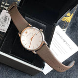 Buy Shop Emporio Armani Kappa Quartz White Dial Brown Leather Strap Watch For Men - AR80006 USA Online