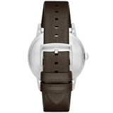 Buy Shop Emporio Armani Kappa Quartz White Dial Brown Leather Strap Watch For Men - AR80006 USA Online