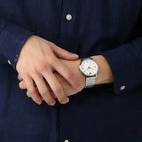 Buy Shop Emporio Armani Kappa Quartz White Dial Silver Steel Strap Watch For Men - AR80014 USA Online