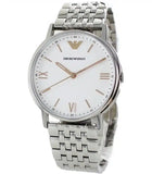 Buy Shop Emporio Armani Kappa Quartz White Dial Silver Steel Strap Watch For Men - AR80014 USA Online