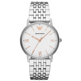 Buy Shop Emporio Armani Kappa Quartz White Dial Silver Steel Strap Watch For Men - AR80014 USA Online