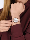 Buy Shop Emporio Armani Kappa Rose Gold & White Dial Beige Nude Leather Strap Watch For Women - AR2510 USA Online