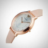Buy Shop Emporio Armani Kappa Rose Gold & White Dial Beige Nude Leather Strap Watch For Women - AR2510 USA Online