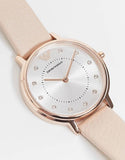 Buy Shop Emporio Armani Kappa Rose Gold & White Dial Beige Nude Leather Strap Watch For Women - AR2510 USA Online