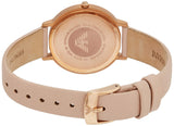 Buy Shop Emporio Armani Kappa Rose Gold & White Dial Beige Nude Leather Strap Watch For Women - AR2510 USA Online