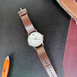 Buy Shop Emporio Armani Kappa Silver Dial Brown Leather Strap Watch for Men - AR11173 USA Online