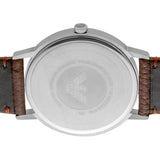 Buy Shop Emporio Armani Kappa Silver Dial Brown Leather Strap Watch for Men - AR11173 USA Online