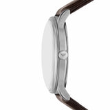 Buy Shop Emporio Armani Kappa Silver Dial Brown Leather Strap Watch for Men - AR11173 USA Online