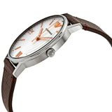 Buy Shop Emporio Armani Kappa Silver Dial Brown Leather Strap Watch for Men - AR11173 USA Online