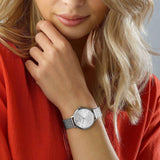 Buy Shop Emporio Armani Kappa Silver Dial Silver Mesh Bracelet Watch For Women - AR11128 USA Online