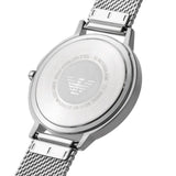 Buy Shop Emporio Armani Kappa Silver Dial Silver Mesh Bracelet Watch For Women - AR11128 USA Online