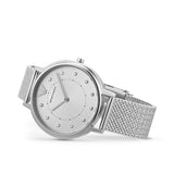 Buy Shop Emporio Armani Kappa Silver Dial Silver Mesh Bracelet Watch For Women - AR11128 USA Online