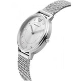 Buy Shop Emporio Armani Kappa Silver Dial Silver Mesh Bracelet Watch For Women - AR11128 USA Online