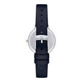 Buy Shop Emporio Armani Kappa White Mother of Pearl Dial Black Leather Strap Watch For Women - AR2509 USA Online