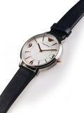 Buy Shop Emporio Armani Kappa White Mother of Pearl Dial Black Leather Strap Watch For Women - AR2509 USA Online