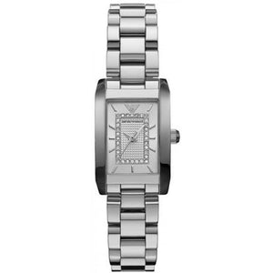 Buy Shop Emporio Armani Classic Diamonds Silver Dial Silver Steel Strap Watch For Women - AR3170 USA Online