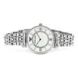 Buy Shop Emporio Armani Gianni T-Bar Mother of Pearl Dial Silver Stainless Steel Watch For Women - AR1908 USA Online