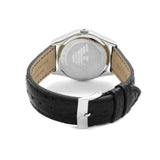 Buy Shop Emporio Armani Velente Black Dial Black Leather Strap Watch For Women - AR0644 USA Online